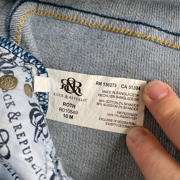 Rock & Republic Roth Women’s Jeans Flare 10M R010549 Dark Wash - Picture 7 of 8